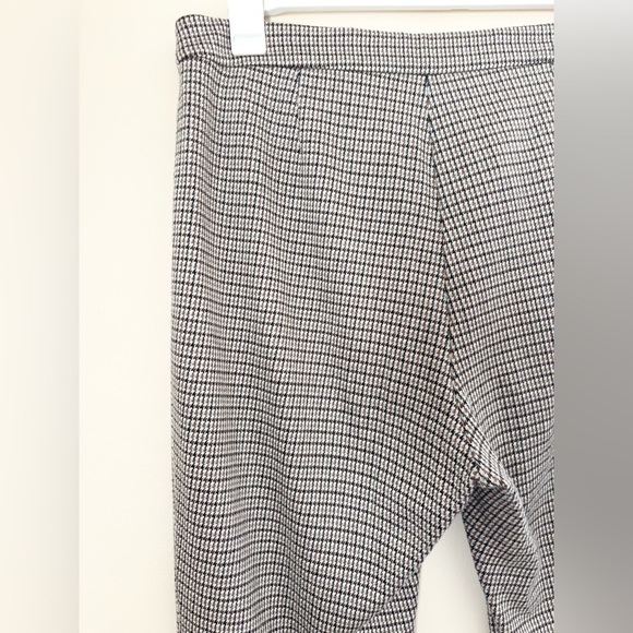 Theory Stratton Knit Houndstooth High Rise Cropped Trouser Pants - Picture 4 of 8